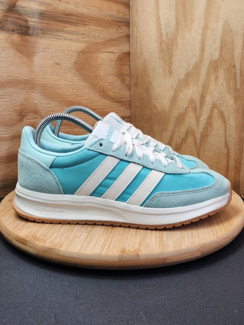 Adidas Run 70s 2.0 Womens Light Blue Running Shoes Sneakers Size 9
